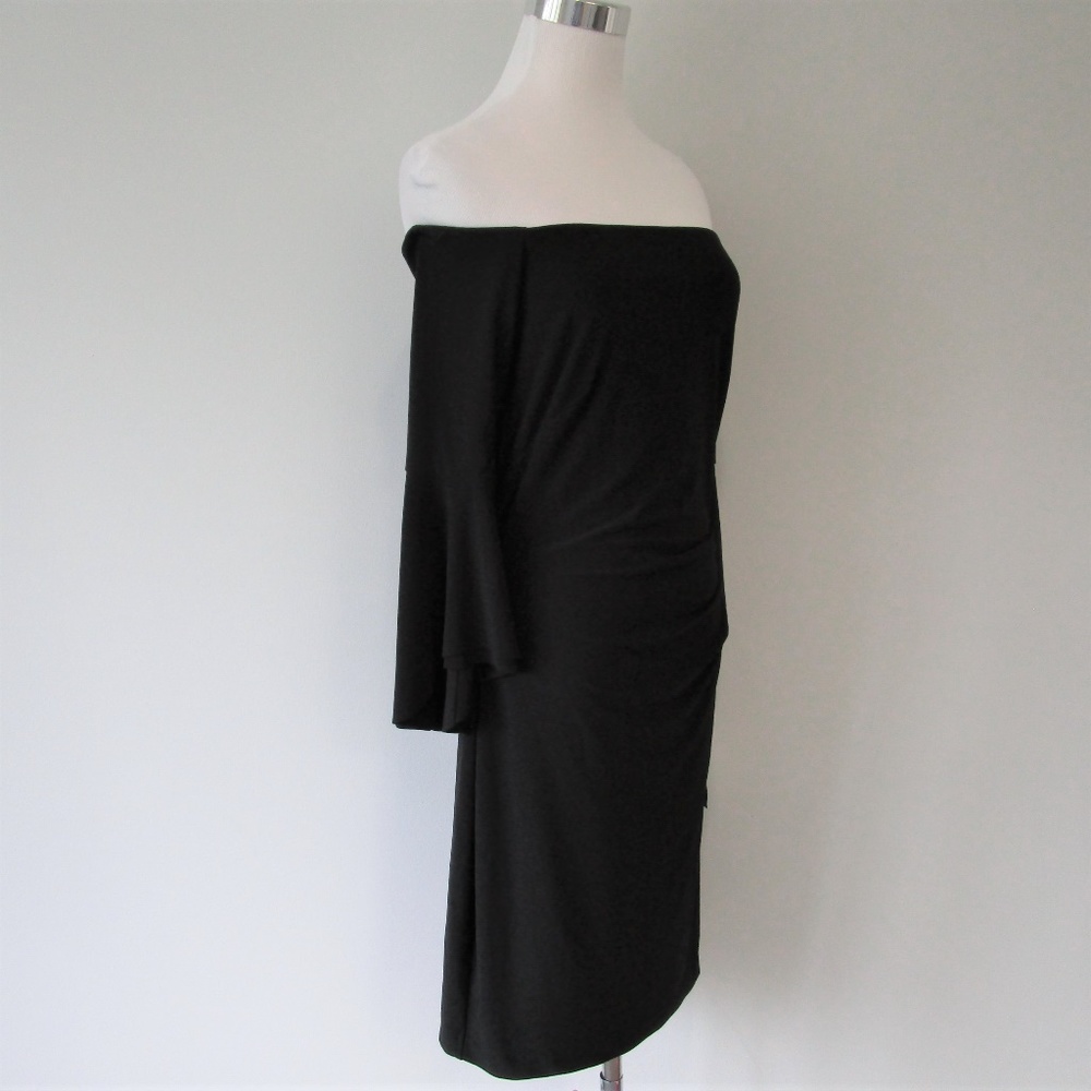 NWT Black Off Shoulder Bell Sleeve Cocktail Dress - Picture 6 of 8